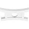 Ekena Millwork Haven Architectural Grade PVC Ceiling Medallion, 14"W x 9 3/8"H x 3"ID x 3"C x 1"P, One-Piece CMP14X9HN-03000 - alternate 3
